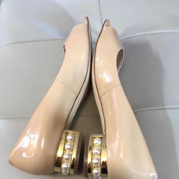 Karl Lagerfeld Shoes - KL Nude leather/pearls shoes